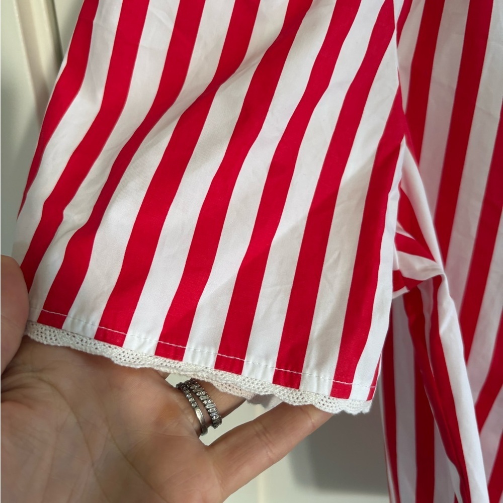 Brunette The Label Poplin Tie Up Top Size M/L - Picture 6 of 6